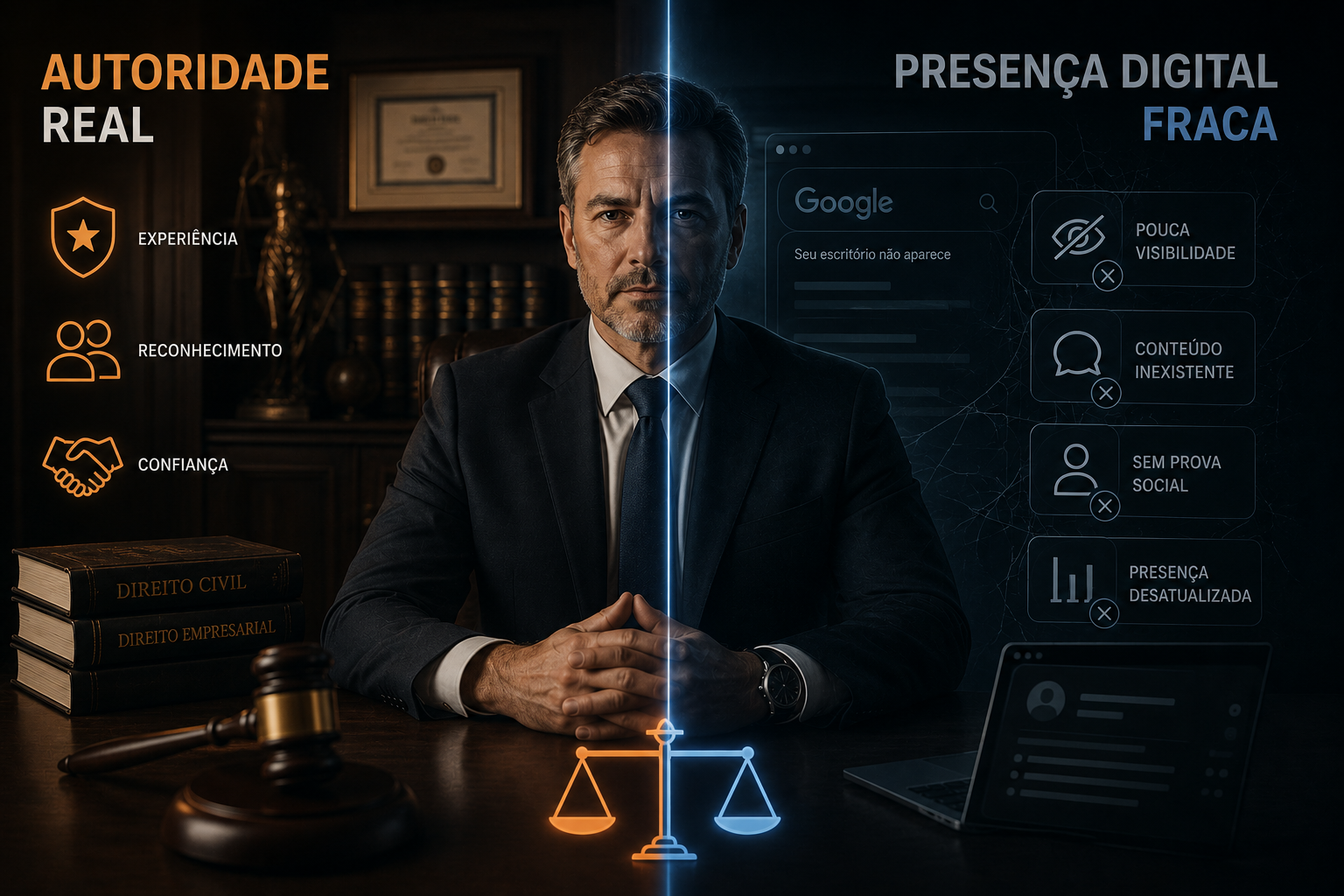 Autoridade real, presença digital fraca — PulseRank