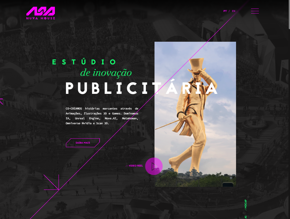 Homepage da MUVA House